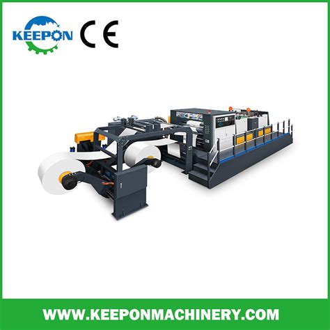 Servo Control Double Rotary Knife Paper Roll To Sheet Cutting Machine