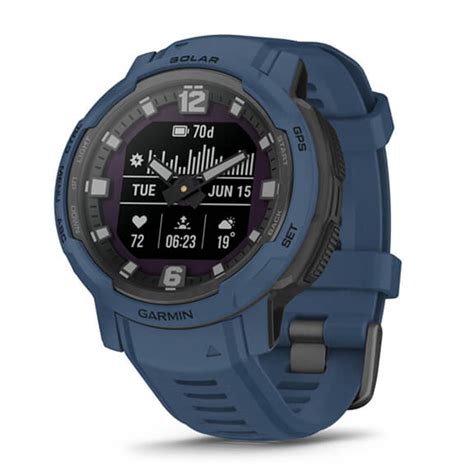 Buy Garmin Instinct Crossover Solar Standard Edition Watch Tidal Blue