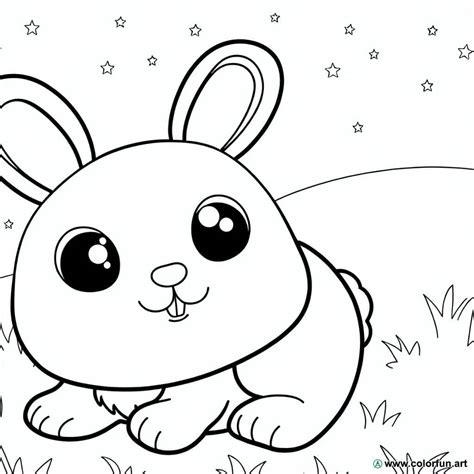 Coloriage D Un Lapin Mignon T L Charger Ou Imprimer Gratuitement