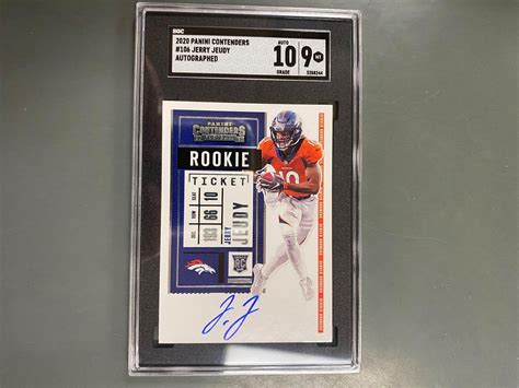 Jerry Jeudy 2020 Contenders Rookie Ticket Auto Autograph RC 106 SGC 9