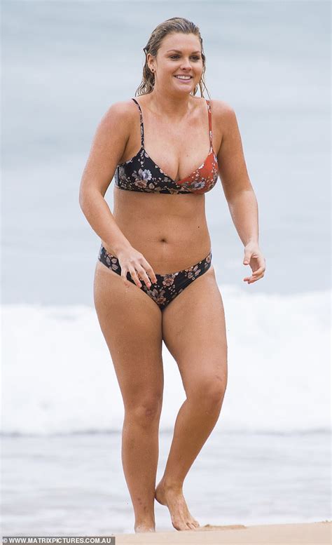 Sophie Dillman Almost Busts Out Of Tiny Bikini Top During Filming On