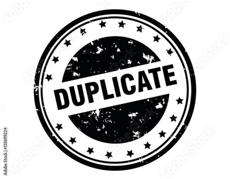 Duplicate Stamp Sign Seal Logo Stock Image And Royalty Free Vector