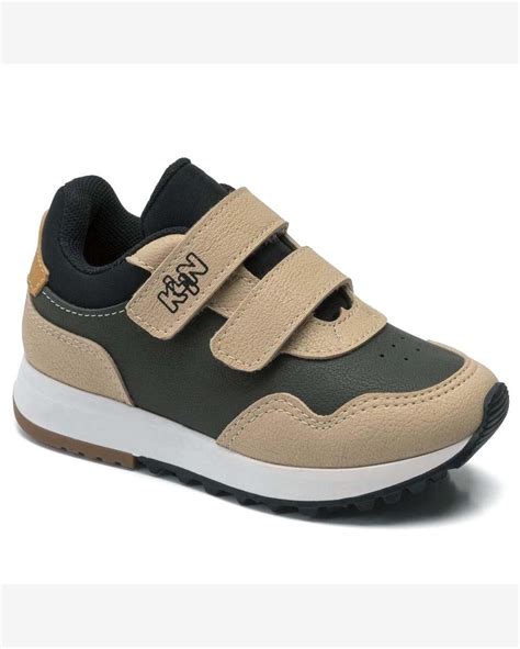 Riachuelo T Nis Infantil Menino Klin Walk Verde Militar Areia Mel