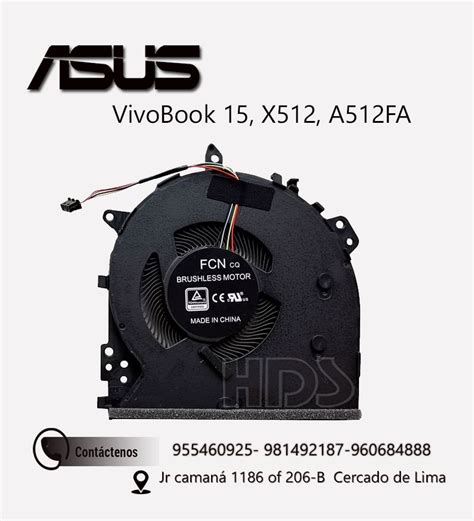 Cooler Ventilador Asus X U X Uf X Ua X Fa Hds Soluciones