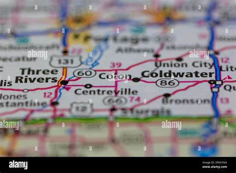 Colon michigan map hi-res stock photography and images - Alamy