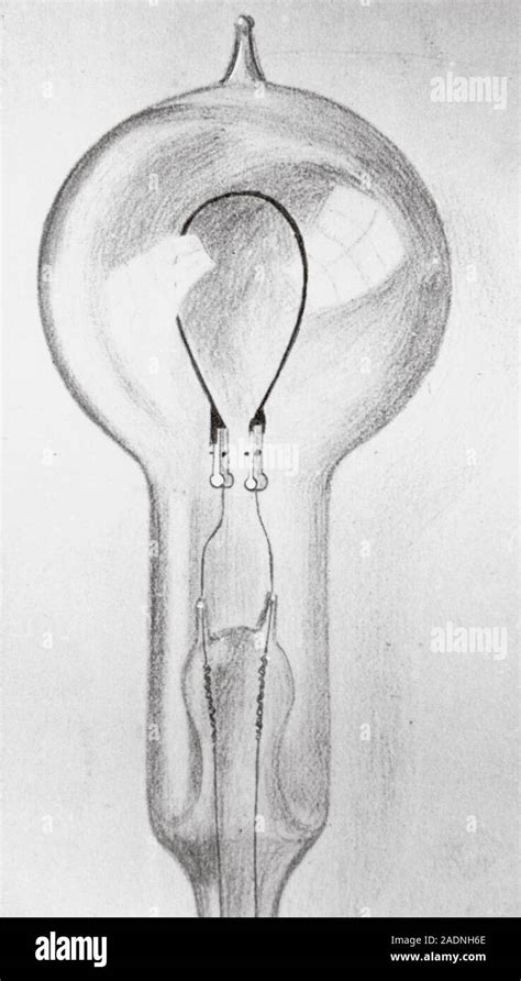 Light Bulb Illustration Of An Early Electric Light Bulb Designed By