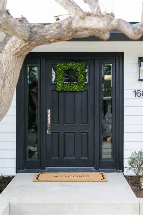 Black Front Doors With Side Panels Builders Villa