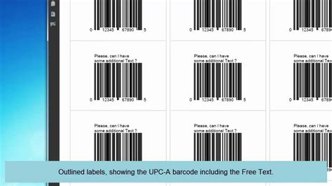 Create A Upc A Barcode Youtube