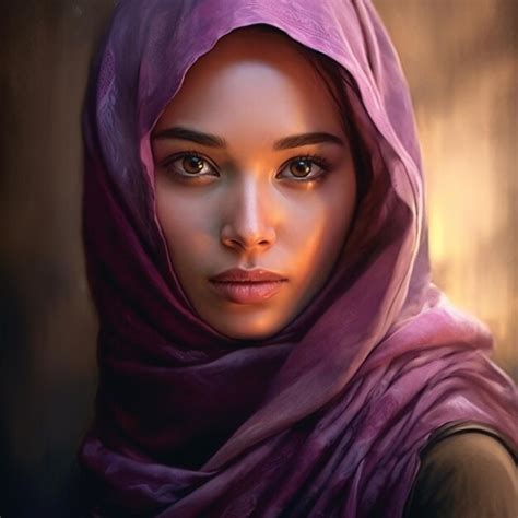 Premium Ai Image Muslim Girl Portrait