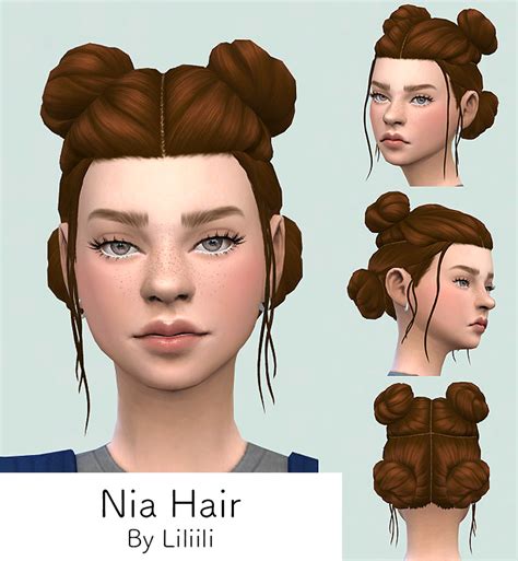 Liliili Sims Nia Hair Swatches Ea Color Gnarlyccfinds