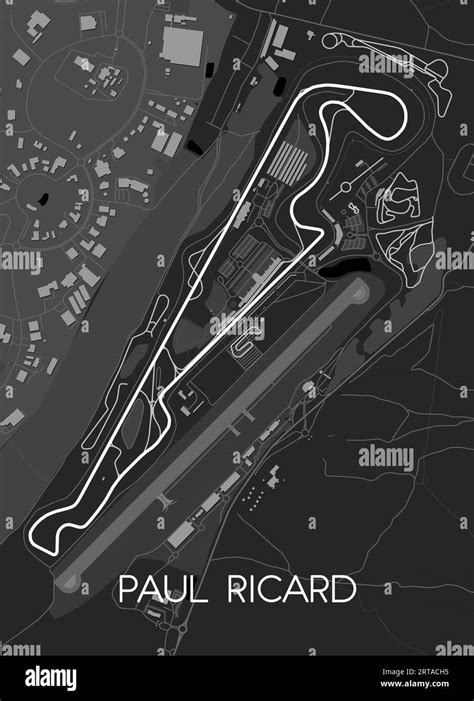 Circuit Paul Ricard Track Map For Poster Wall Art Stock Vector Image