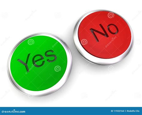 Yes and no buttons stock illustration. Illustration of colors - 11933164