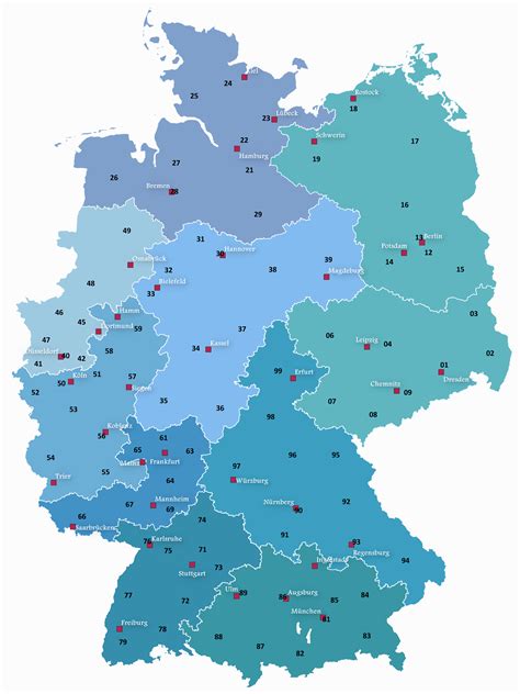 Kostenlose Postleitzahlenkarte