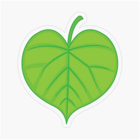 Green Heart Shaped Leaf Design Sticker For Sale By Palmettodigital