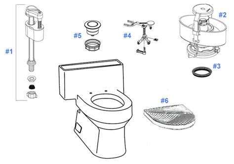 Toto Ryohan Toilet Replacement Parts