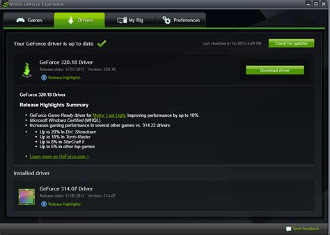 Nvidia geforce drivers
