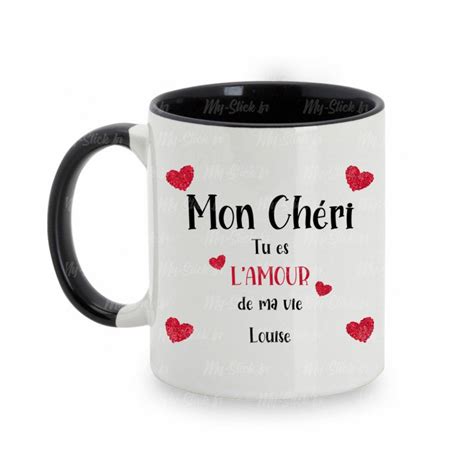 Mug Personnalis Saint Valentin Mon Ch Ri Avec Pr Nom