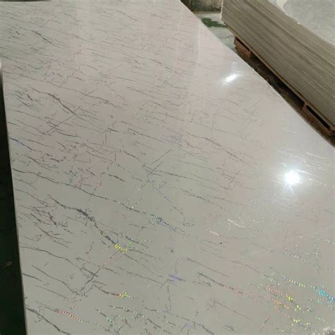 Custom High Gloss UV Marble Sheet 1220 2440 3mm PVC Board Waterproof