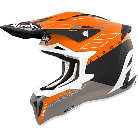 Airoh Motocross Helm Strycker Skin Orange Matt Maciag Offroad