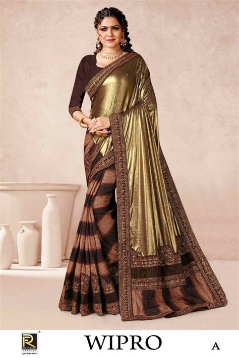 Wipro By Ronisha Color Set Designer Sarees Catalog The Ethnic World