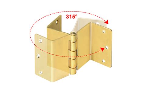 4 Pcs Expandable Door Hinges For Handicap 3 5 Inches Brass Finish Offset Hinges