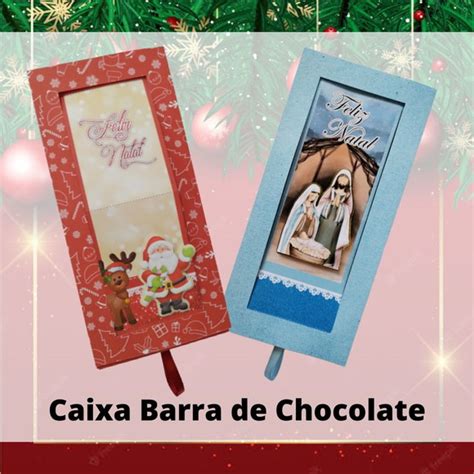 Kit Caixas Deslizante Para Barra De Chocolate Natal Elo