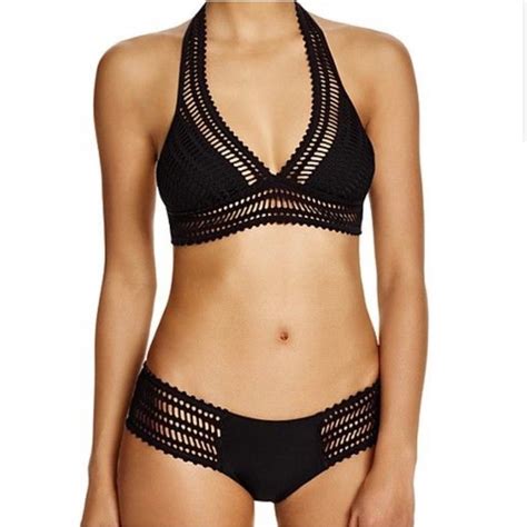 Robin Piccone Black Bikini Set Gem