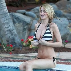 Rhian Sugden In A Black And White Bikini In Tenerife
