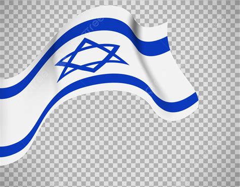 Icono De La Bandera De Israel Sobre Fondo Transparente PNG Blanco