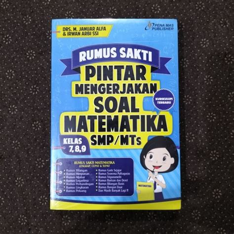 Jual Original Buku Rumus Sakti Pintar Mengerjakan Soal Matematika Kelas