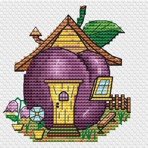 Garden Stories Plum Cross Stitch Pattern Code Ska Svetlana Kaymak