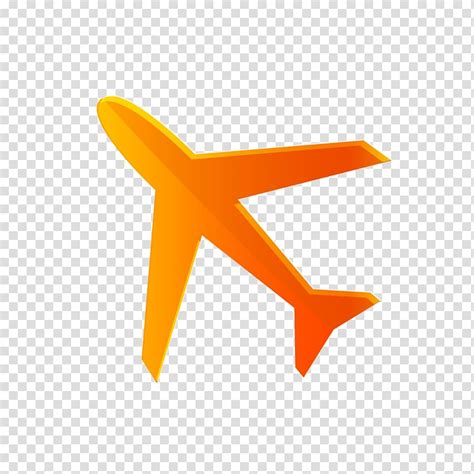 Airplane Aircraft Icon Orange Airplane Icon Transparent Background Png