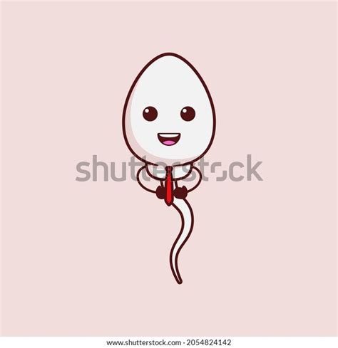 Cute Human Sperm Character Mascot Sperm Stock Vector Royalty Free