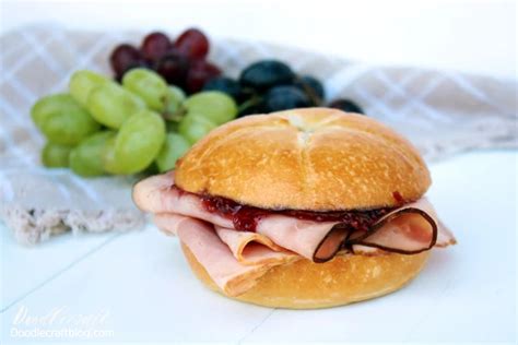 Raspberry Jam Cream Cheese Ham Sandwich Recipe