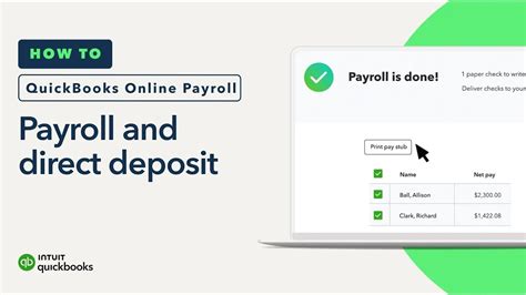 How To Run Payroll Set Up Direct Deposit In Quickbooks Online Payroll