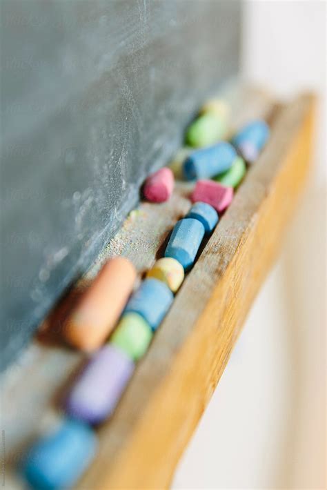 Chalk On Blackboard In School Classroom By Stocksy Contributor