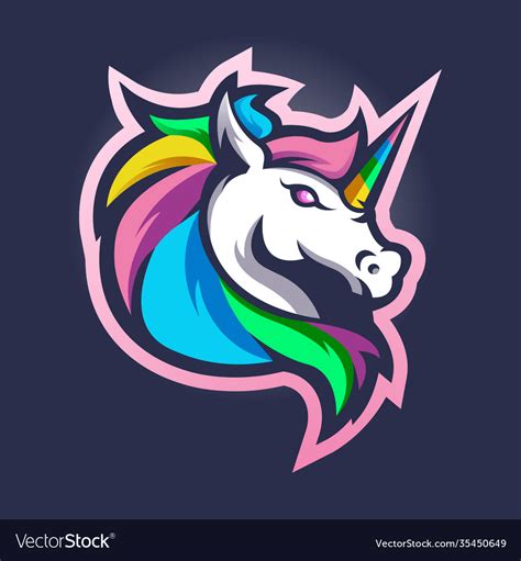 Unicorn Mascot Logo Royalty Free Vector Image Vectorstock