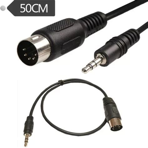 Pc Pin Din Midi Male To Mm Male Plug Stereo Jack Audio Adapter