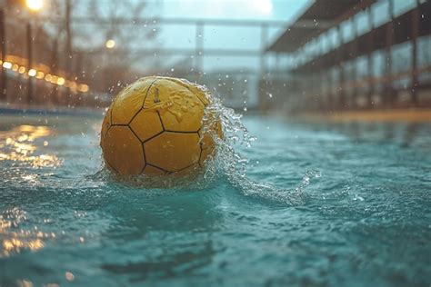 Premium Photo | Sport game waterpolo Waterpolo ball in water Polo equipment