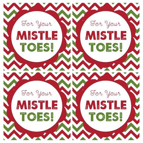 Christmas Mistletoe Gift Tags Free Pdf Printables Printablee