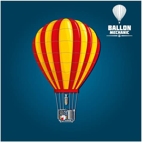 Hot Air Balloon With Detailed Elements Vector Art At Vecteezy