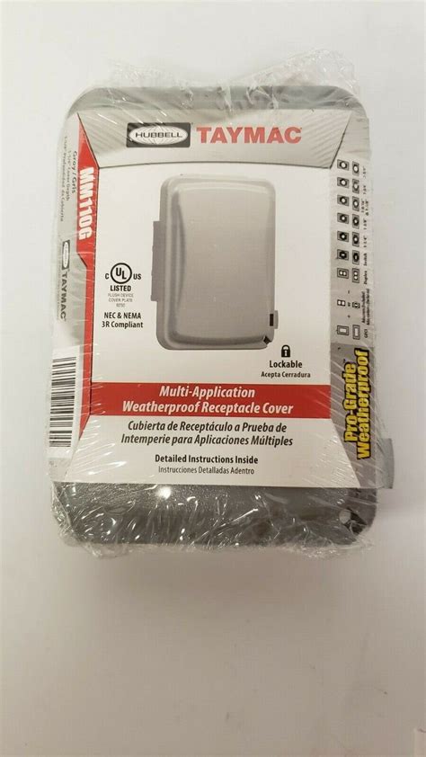 Hubbell Taymac Mm110g 1 Gang Rectangle Plastic Weatherproof Electrical Box Cover Ebay