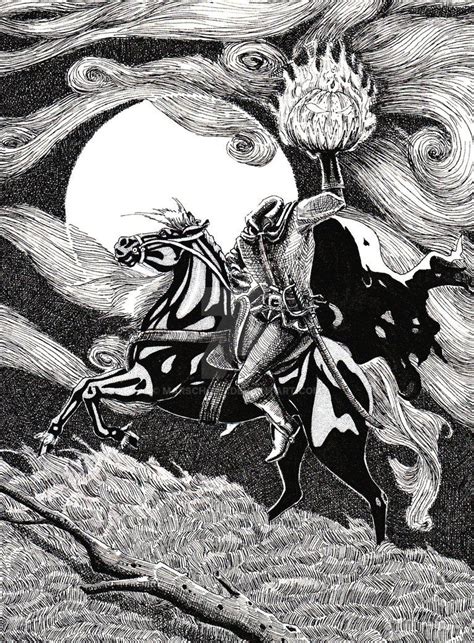 Headless Horseman By Marschons Ink Drawing Illustration Ink