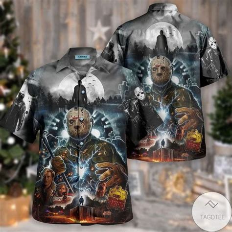 Horror Movie Characters Jason Voorhees Killer Hawaiian Shirt Hot Sale