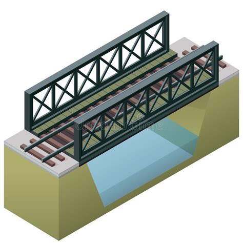 Icono Del Puente Del Camino Ejemplo Del Vector En El Estilo Isom Trico