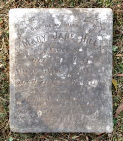 Mary Jane Thompson Hill Find A Grave Memorial