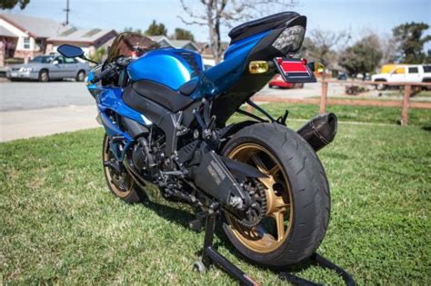 2009 Kawasaki Ninja Zx 6r Zx6r Blue W Gold Wheels Power Commander V