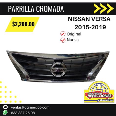 Parrilla Cromada Nissan Versa