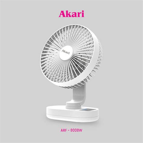 Akari 8 Rechargeable Fan With Led Night Light Arf 8008 Akaristore