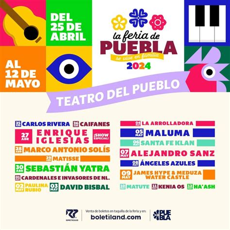 Feria De Puebla Esta Es La Cartelera Oficial